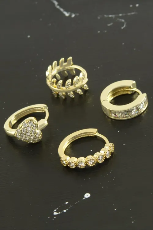 Tragus Zirkon Taşlı Halka Piercing 1 Adet