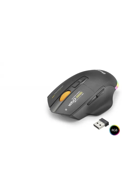 Tri Mode Gaming Mouse 12800 Dpi 7 Tuş Makro 1000Hz Rgb - Siyah W601B