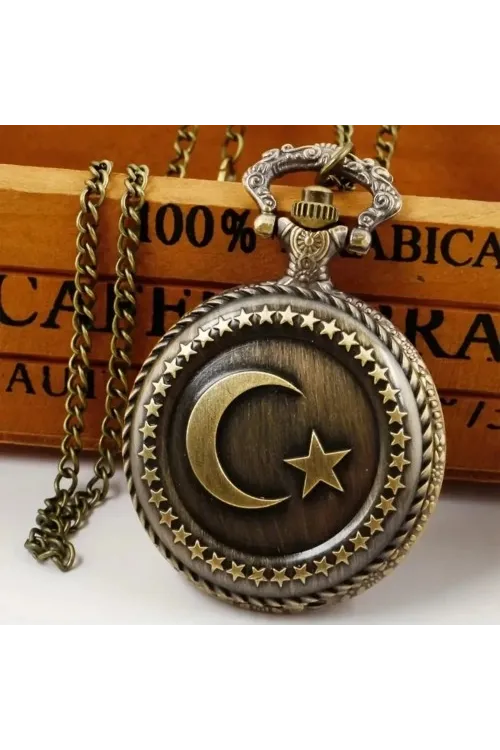 Türk Bayraklı Köstekli Saat