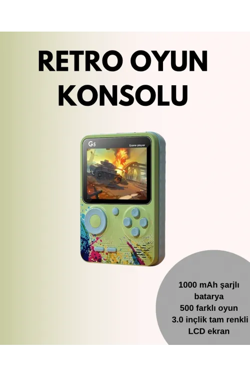 Tv Bağlantılı 500 Oyunlu Mini Gameboy Konsol
