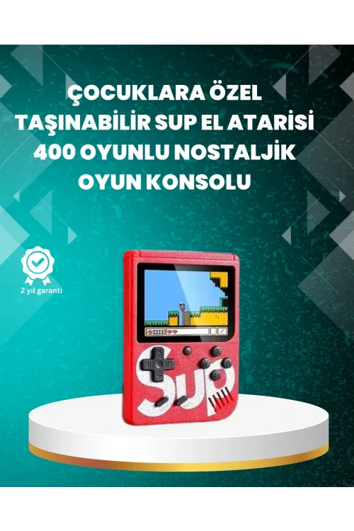Tv Çıkışlı Mini Retro El Konsolu 400 Oyunlu