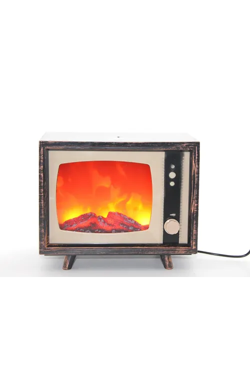 TV Tasarımlı Ledli Şömine Lamba