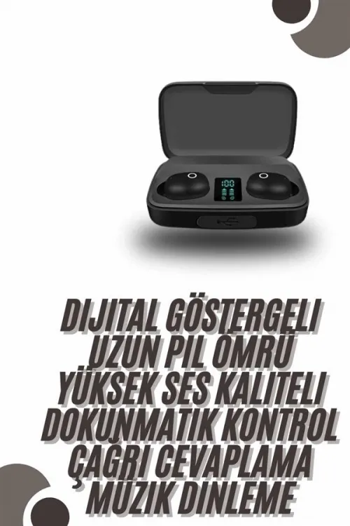 Tws Bluetooth Kulaklık 5.0 Bluetooth Bağlantılı Dokunmatik Kontrol Özelliği