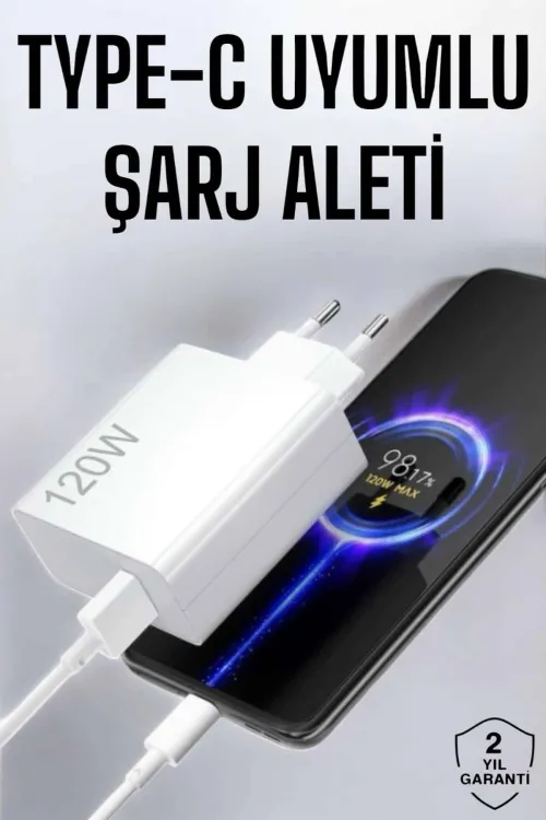 Type-c 120w Şarj Aleti Hızlı Şarj Turbo