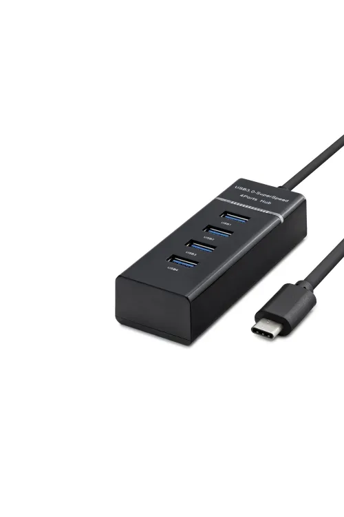Type-C 3.0 Hub 4 Port 5 Gbps Siyah HDX7045