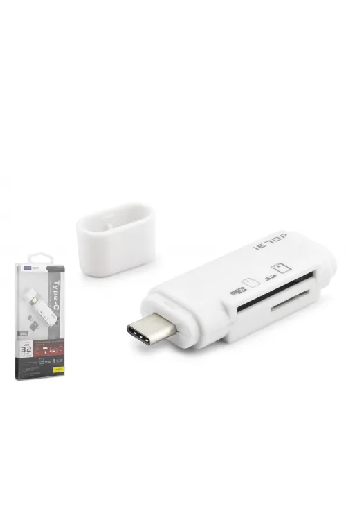 Type-c 3.2 Gen1 Kart Okuyucu Sd Microsd 5 Gbps Beyaz TC301