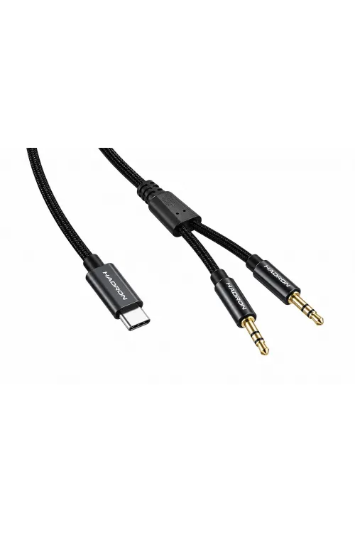 Type-c 3.5 Mm Çift Çıkışlı Ses Kablosu 1.15 M GJ036
