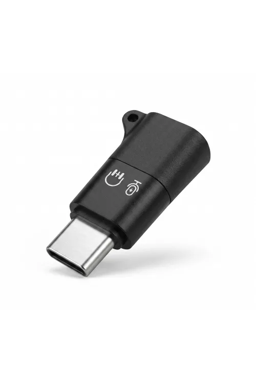 Type-C Kulaklık Mikrofon Ses Adaptörü Siyah HDX1085