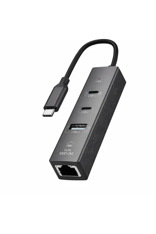 Type-C To 2 Type- Usb Gigabit Ethernet ZR1207
