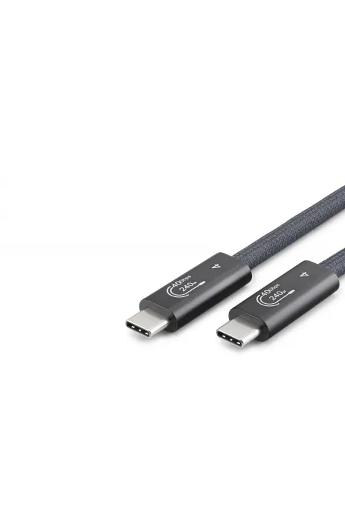 Type-C Usb4 40 Gbps 240W 8K 60 Hz Şarj Ve Data Kablosu 0.5 M Siyah HDX7885