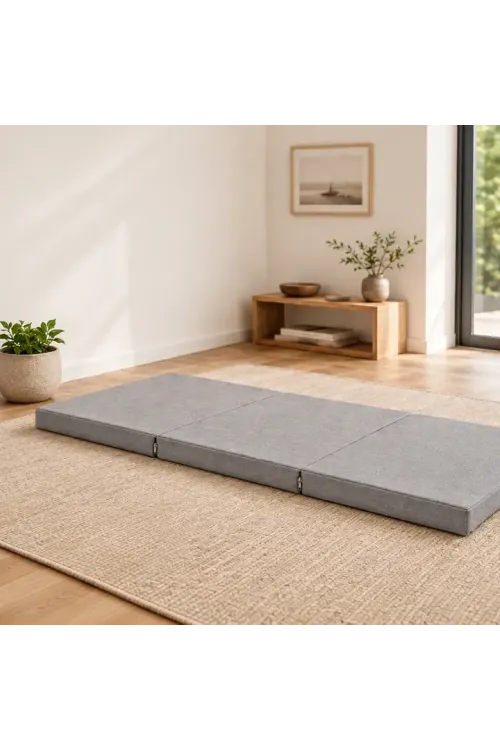 Üç Parçalı Katlanır Minder · 60 × 180 × 7 cm · Gri