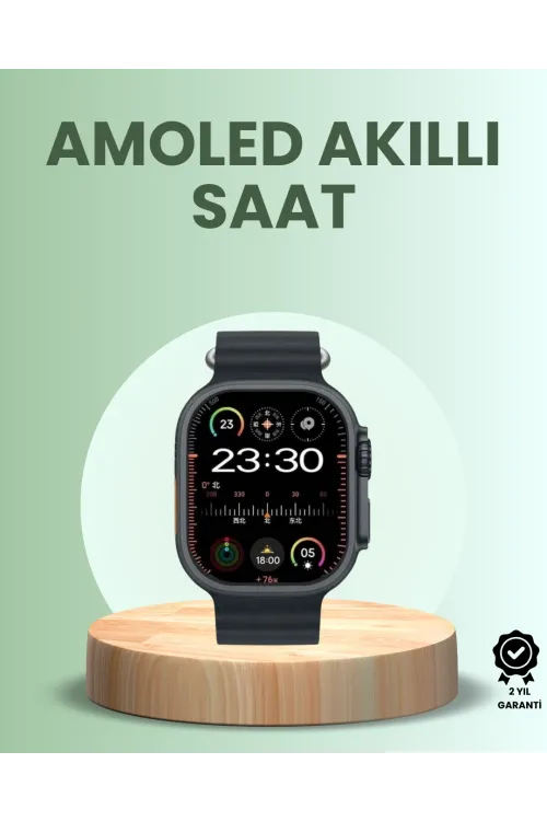 Ultra Akıllı Saat Amoled Display 15 Gün Dayanıklı Batarya
