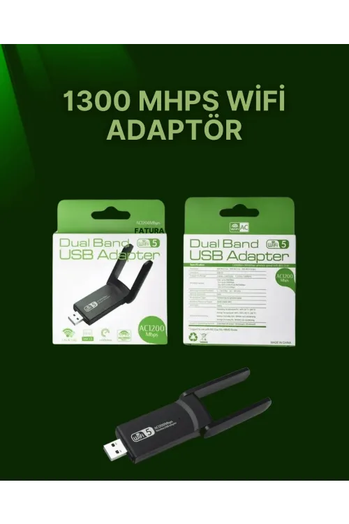 Usb 3.0 Wireless Adaptör – 2.4ghz & 5ghz Destekli