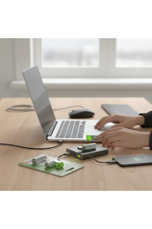 Usb ile Şarj Olabilen 2 li 1450 mah Lityum Kalın Şarjlı Kalem Pil