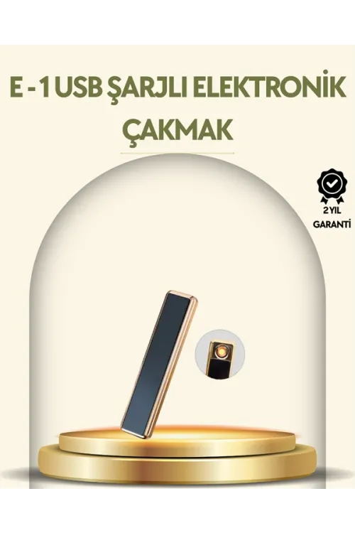 Usb Şarjlı Alevsiz Elektronik Çakmak – Rüzgara Dayanıklı, Gazsız, Güvenli Kullanım