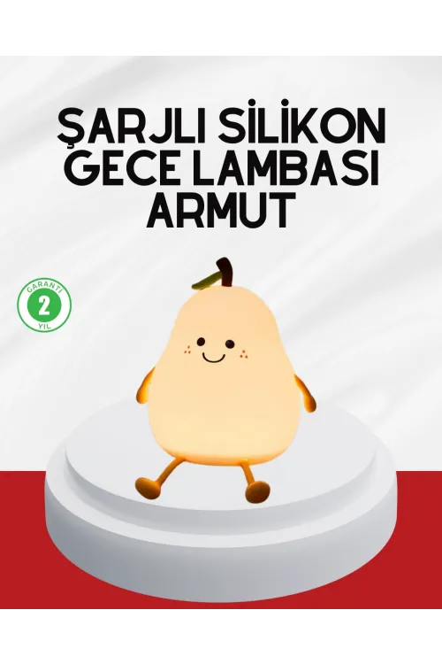 Usb Şarjlı Armut Gece Lambası Dokunmatik Renk Değişimli