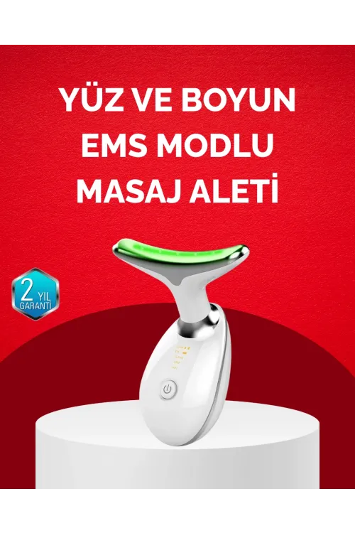 Usb Şarjlı Led Işık Terapili Yüz Boyun Bakım Cihazı