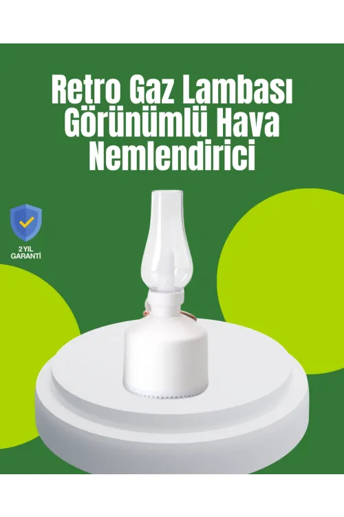 Usb Şarjlı Retro Gaz Lambası Hava Nemlendirici Led Atmosfer Işıklı