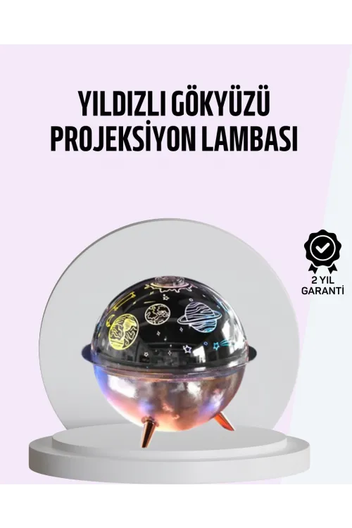 Usb Şarjlı Uzay Temalı Işık Projektörü Hava Nemlendirici