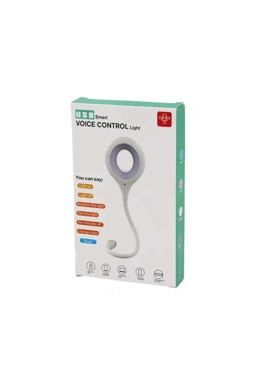 Usb Smart Voıce Control Light Sesli Işık Ayarlı Mini Yuvarlak Usb 16 Ledli Lamba Akrobat Kollu 2w 5v-0.5a