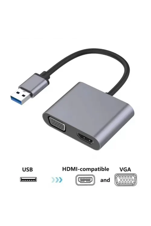 Usb To Hdmi+Vga 1080 P Hd09 ZR650