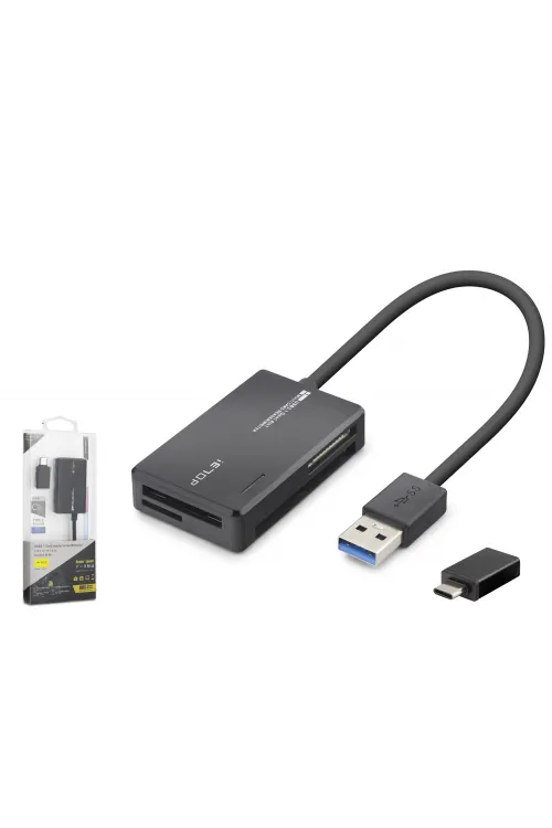 Usb Type-c 3.2 Gen1 All İn One Kart Okuyucu Cf Sd Microsd Ms 5 Gbps Siyah C313