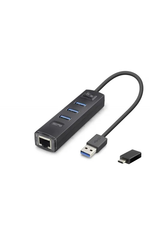 Usb Type-c 3.2 Gen1 Hub Ethernet Gigabit 4 Port Siyah RJ4503
