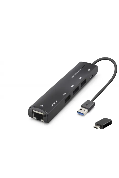 Usb Type-c 3.2 Gen1 Hub Gigabit Lan 4 Port 5 Gbps Siyah HDX7897
