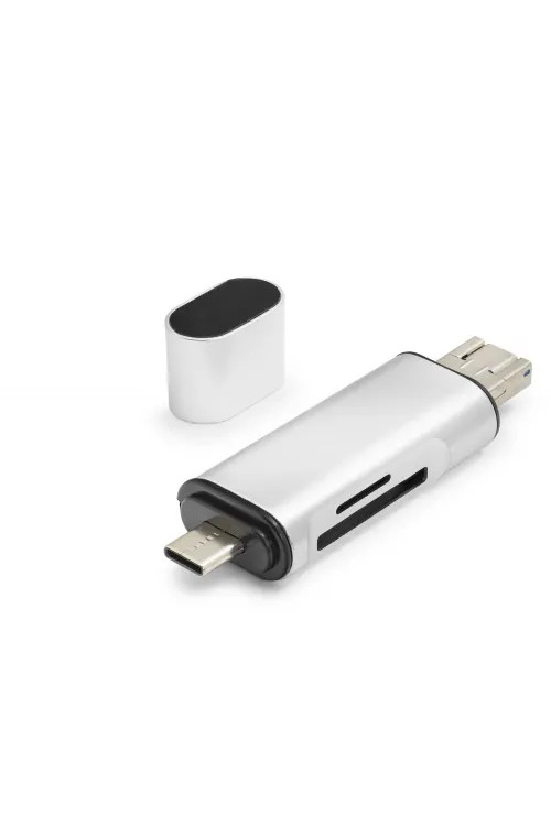 Usb Type-c Otg Kart Okuyucu Sd Microsd 480 Mbps Gri HDX7053