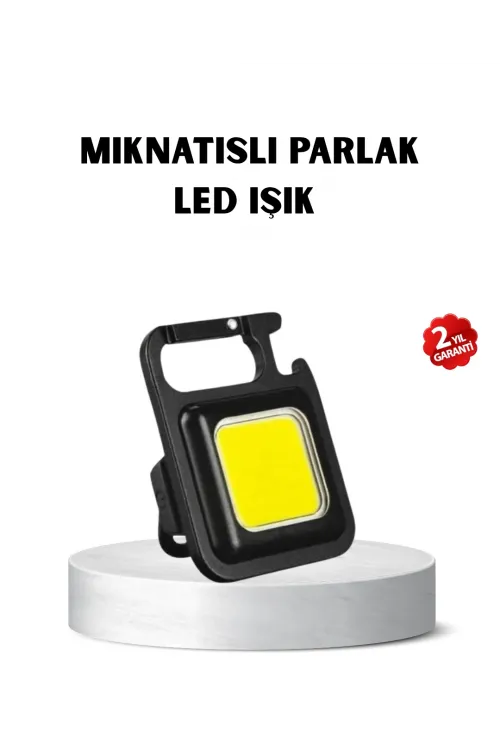 Usb Type-c Şarjlı Mini Fener – Manyetik, Katlanabilir Ve Şişe Açacaklı Tasarım