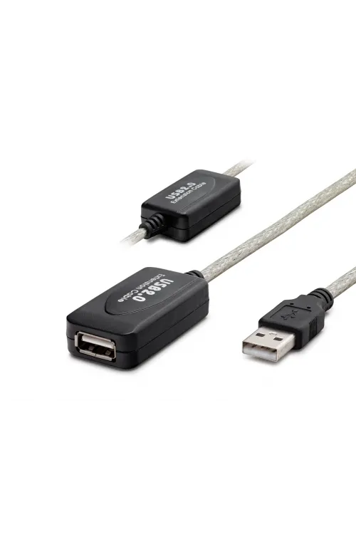 Usb Uzatma Kablosu 20 M - Silver Siyah HDX7515