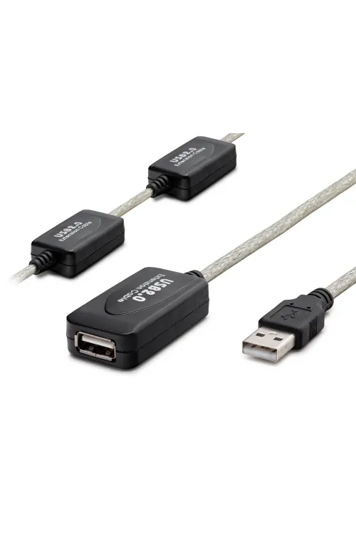 Usb Uzatma Kablosu 25 M - Silver Siyah HDX7546