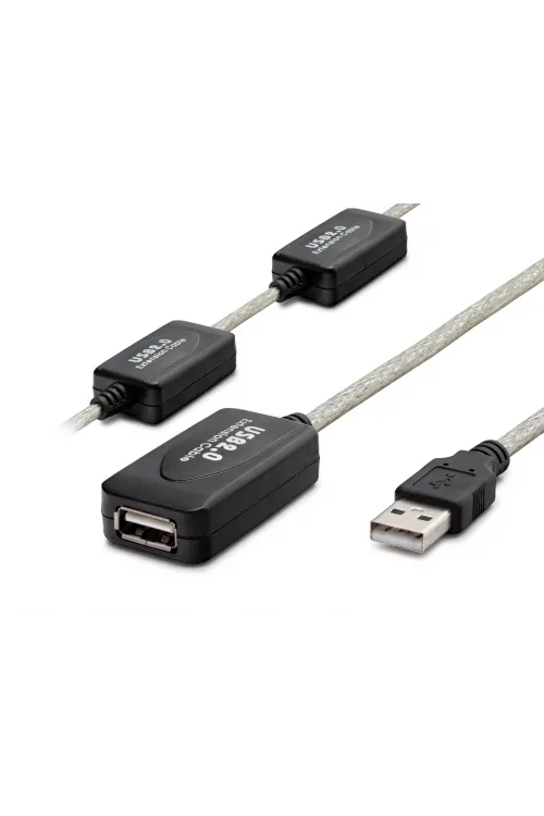 Usb Uzatma Kablosu 30 M - Silver Siyah HDX7525