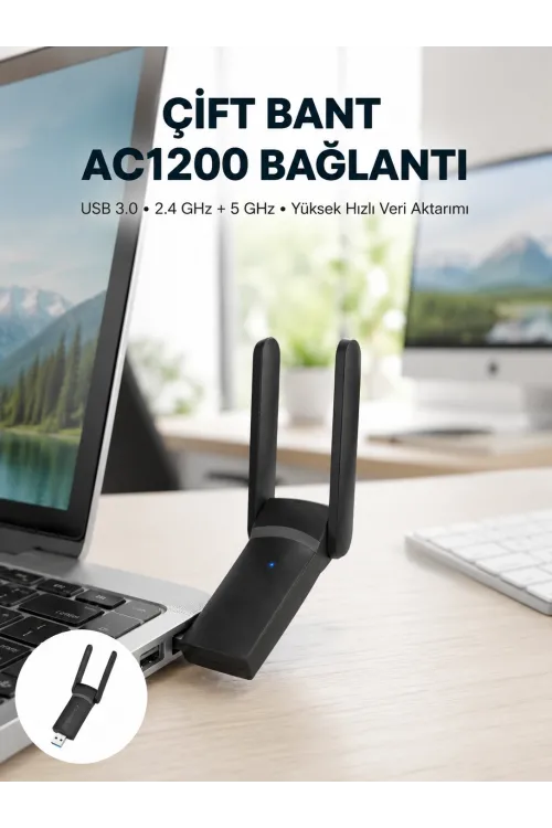 Usb Wifi Adaptör – 1200 Mbps Hız