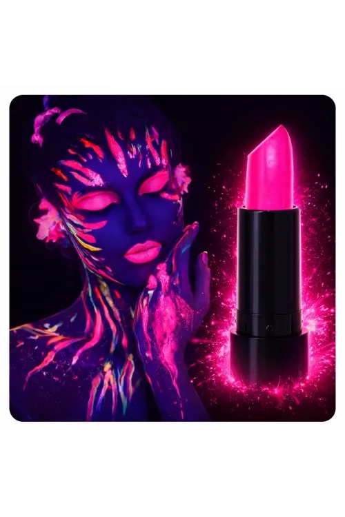Uv Neon Pembe Ruj – Karanlıkta Parlayan Makyaj Boyası