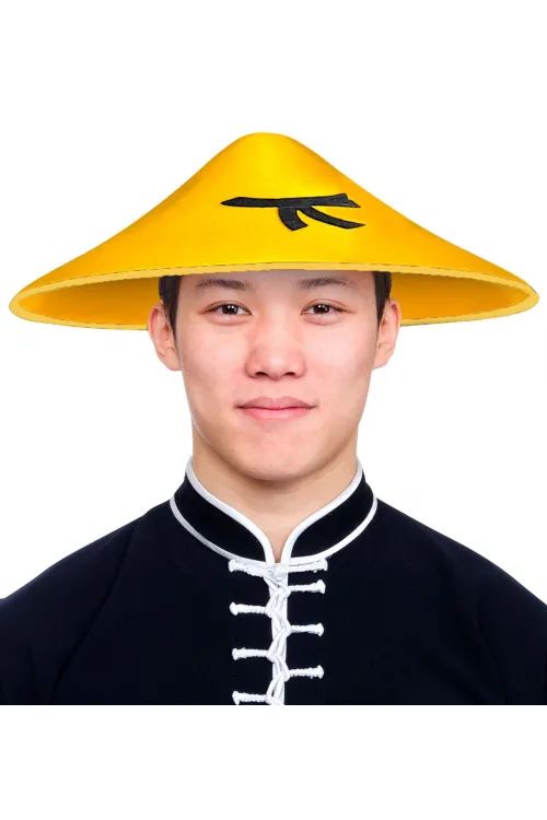 Uzak Doğu Asyalı Çin Japon Şapkası Sarı Renk