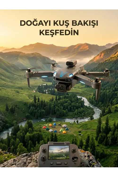 Uzaktan Kumandalı Çift Kameralı Hobi Ve Fotoğraf Droneu