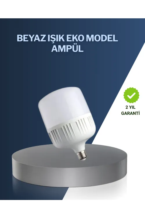 Uzun Ömürlü Şarjlı Led Ampul 30 Watt Güçlü Aydınlatma