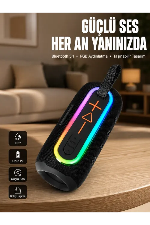Uzun Pil Ömürlü Bluetooth 5.1 Hoparlör Yeni Nesil
