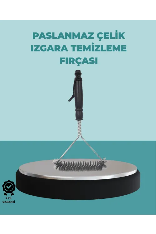 Uzun Saplı Paslanmaz Çelik Izgara Temizlik Fırçası