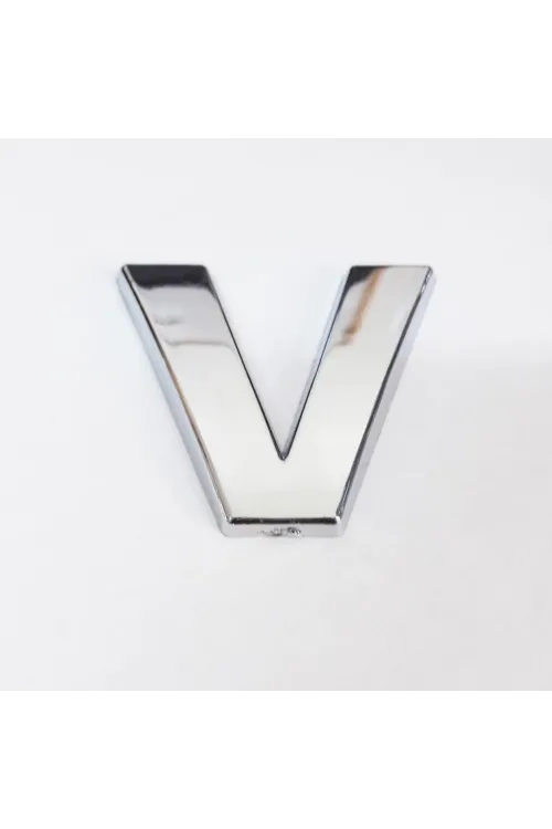 V Harfi Villa Tipi Krom Yapışkanlı 9 cm Harf