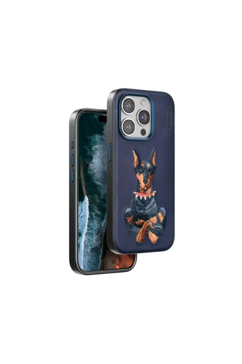 Venco Apple İphone 15 Pro Max Perma Desenli Kapak - Lacivert
