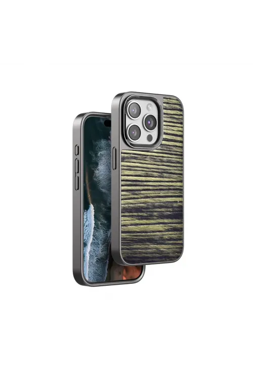 Venco Apple İphone 15 Pro Max Wave Kapak - Koyu Kahve