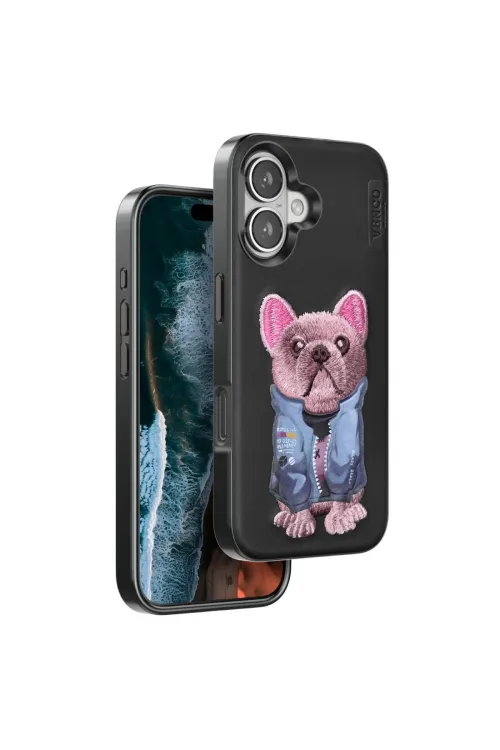 Venco Apple İphone 16 Cute Desenli Kapak - Siyah