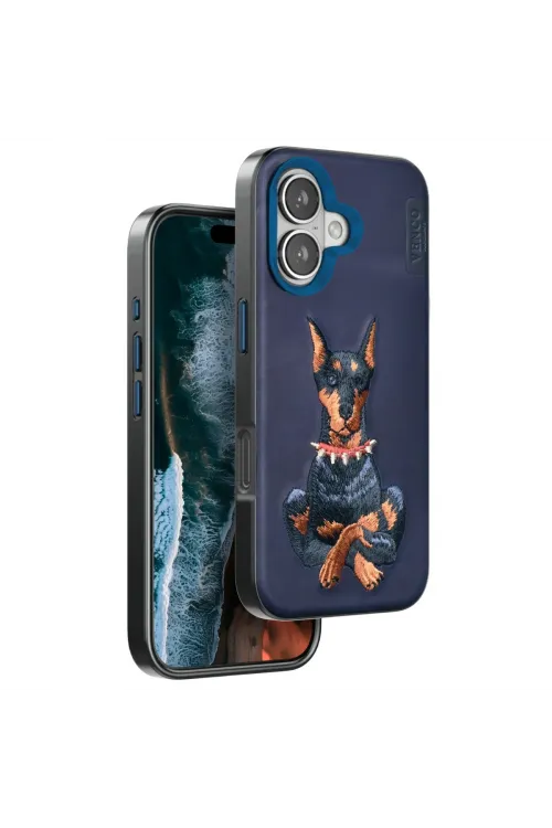 Venco Apple İphone 16 Perma Desenli Kapak - Lacivert
