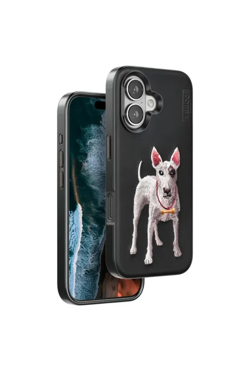 Venco Apple İphone 16 Perma Desenli Kapak - Siyah