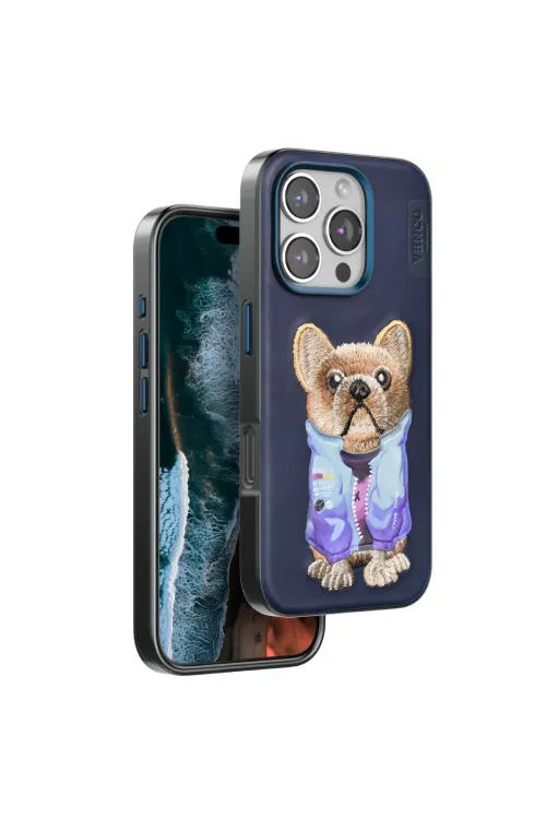 Venco Apple İphone 16 Pro Cute Desenli Kapak - Lacivert
