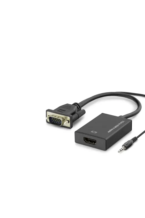 Vga To Hdmi Dişi Ses Çıkışlı Görüntü Dönüştürücü 1080P - Siyah HDX7874
