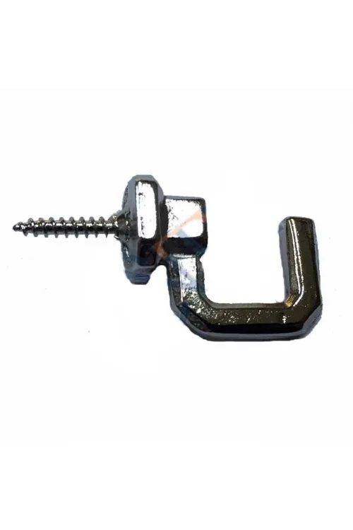 Vidalı Kanca, Askı Büyük - 15x23mm, Nikel - 1 Adet