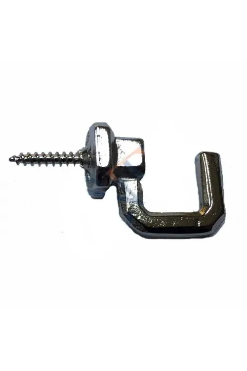 Vidalı Kanca, Askı Büyük - 15x23mm, Nikel - 1 Adet